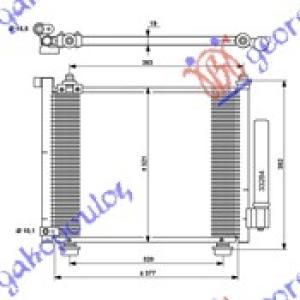 HLADNJAK KLIME DIZEL (38.5x30.8x20) OPEL AGILA (1999-2008) (OEM: 95310-84EB0, 9531084EB0)