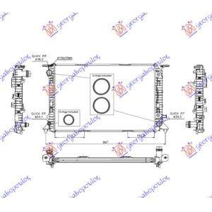 HLADNJAK MOTORA 2.7-3.0TDi/3.0TFSi-3.2FSI(A/T) AUDI Q5 (2008-2012) (OEM: 8K0121251AA, 8K0121251AL, 8K0121251Q)