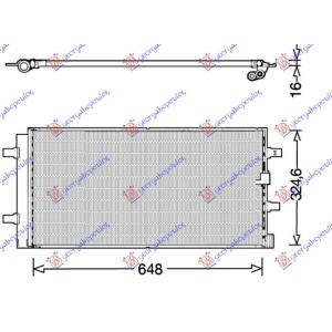 HLADNJAK KLIME BEZN-DIZ (650x325x16) AUDI Q5 (2008-2012) (OEM: 4G0260403N, 8T0260401, 8T0260401D)