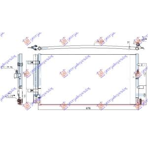 HLADNJAK KLIME 3.0-3.2 BEN 2.7-3.0 DIZ 676x335 AUDI Q5 (2008-2012) (OEM: 8T0260401C, 8T0260403C)