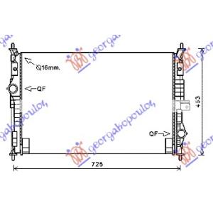 HLADNJAK MOTORA BEN-DIZ (65x43,5x18) VALEO TIP CITROEN JUMPY/SPACE TOURER (2016-) (OEM: 9575747980, 9673628780, 9809141780)