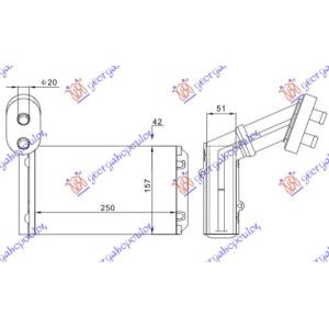 GREJAC KABINE (M) -AC 245x156 SEAT ALHABRA (1995-2010) (OEM: 7M1819030B)