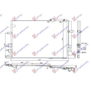 HLADNJAK KLIME 3.2 JTS BENZIN 2.4 JTDM DIZEL ALFA ROMEO BRERA (2006-2010) (OEM: 50507288, 60698005)