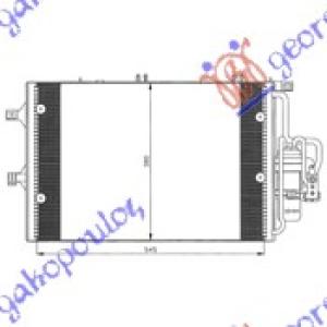 HLADNJAK KLIME 1.7Di DIZEL(54x38) -03 OPEL CORSA C (2000-2006) (OEM: 1850072, 1850088, 1850090)