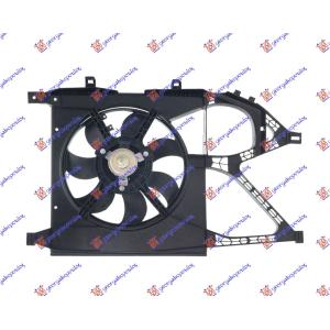 VENTILATOR KOMPLET (28cm)1.0cc BENZ -A/C OPEL CORSA C (2000-2006) (OEM: 1314450)