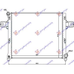 HLADNJAK 3.0 CRD DIZEL (590x515x37) JEEP COMMANDER (2006-2010) (OEM: 55116858AA, K55116858AA)