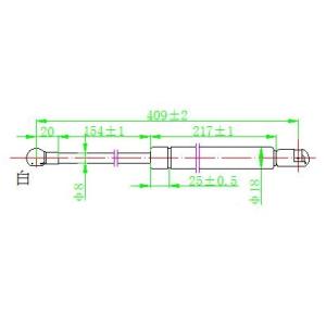 AMORTIZER GEPEK VRATA (409L-180N) JEEP COMMANDER (2006-2010) (OEM: 55369333AB, 55369333AD)