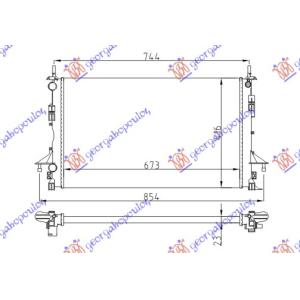 HLADNJAK MOTORA SVI MODELI BENZ/DS +/-AC -07 (69x42 RENAULT LAGUNA (2000-2007) (OEM: 8200008764)