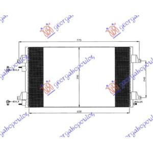 HLADNJAK KLIME -04 (66x39) RENAULT LAGUNA (2000-2007) (OEM: 8200008763)