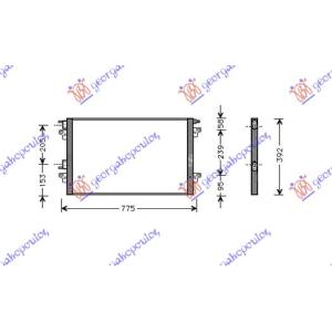 HLADNJAK KLIME 04- (66x39) RENAULT LAGUNA (2000-2007) (OEM: 82 00 332 852, 8200332852)