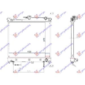 HLADNJAK MOTORA 1.3 BEN AUTO (375x450x26) SUZUKI JIMNY (1998-2018) (OEM: 1770080A10, 1770081A11)