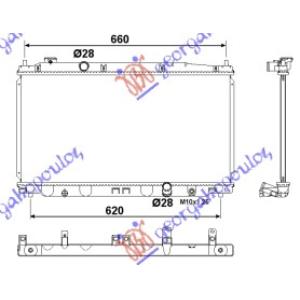 HLADNJAK MOTORA 1.2-1.3 BEN MAN (350x680) HONDA JAZZ (2008-2011) (OEM: 19010-RB0-004, 19010RB0004)