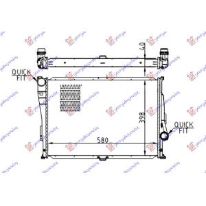 HLADNJAK (M3) 3.2 I24V (58X40.2X43) BMW SERIES 3 (E46) COUPE/CABRIO (1999-2003) (OEM: 1611573, 17102228941, 17119071517)