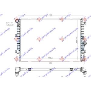 HLADNJAK MOTORA 1.4 BEN 2.0 DIZ 650x450 VW TIGUAN (2007-2011) (OEM: 5N0121253Q)