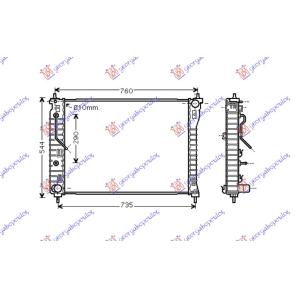 HLADNJAK 2.4i-16V-3.2i-24V(67x51x27)M/A OPEL ANTARA (2006-2015) (OEM: 4803042, 20777042, 20777071)