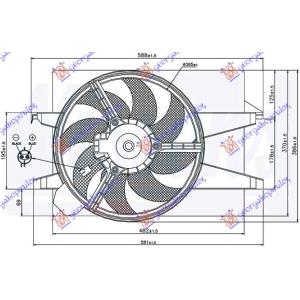 VENTILATOR (BEN/DIZ) +A/C DUGULJ. DZEK FORD FIESTA (2002-2008) (OEM: 1141507)