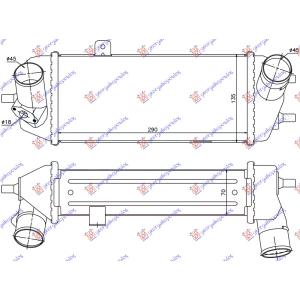 HLADNJAK INTERCOOLER 1.4-1.6 CRDi (300x135x70) HYUNDAI i20 (2008-2012) (OEM: 282712A700, 282712A710)