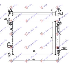 HLADNJAK MOTORA 1.2 1.4 1.6I AUTO.BENZ(500x380 HYUNDAI i20 (2008-2012) (OEM: 253101J050, 253101J500, 253104P050)