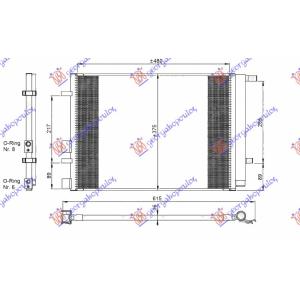 HLADNJAK KLIME BENZIN(48.5x36.5) HYUNDAI i20 (2008-2012) (OEM: 976061J000)