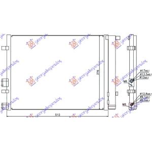 HLADNJAK KLIME DIZEL (46.5x36) HYUNDAI i20 (2008-2012) (OEM: 976061J200, 976061J210)