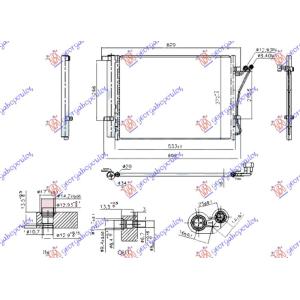 HLADNJAK KLIME 1.2-1.4-1.6 BEN (490x370x12) HYUNDAI i20 (2008-2012) (OEM: 976061J010)