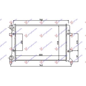 HLADNJAK MOTORA 1.4-1.6-2.0FSI/SDI +AC 65x41,5 VW GOLF PLUS (2004-2009) (OEM: 1K0121251BQ, 1K0121251BR, 1K0121251CD)