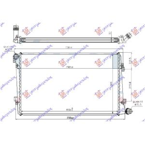 HLADNJAK MOTORA 1.9-2.0TDi MAN/AUT (65x44) VW GOLF PLUS (2004-2009) (OEM: 1K0121251AK, 1K0121251AL, 1K0121251AM)