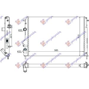 HLADNJAK MOTORA 1.6 BENZIN / 1.5 DCI (+AC) (58.5x41.5x34) (NRF) DACIA LOGAN-MCV/P.UP/VAN I 2005-2012 (KS/LS/US) (OEM: 8200189288)