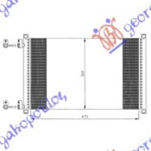 HLADNJAK KLIME 130 1.8i-16V-1.9D/JTD (48.8x31) FIAT PUNTO (1999-2003) (OEM: 46524500)