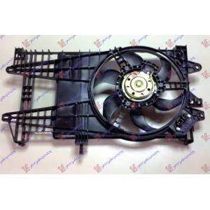 VENTILATOR KOMPLET (+A/C) TIP MARELLI FIAT PUNTO (1999-2003) (OEM: 46524624, 46745051, 51738691)