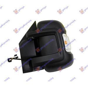 RETROVIZOR ELEKTRICNI SA GREJACEM KRATKI (MIGAVAC) (SENZOR) (POZICIONO SVETLO 16W) (KONVEKSNO STAKLO) Leva str. CITROEN JUMPER (2014-) (OEM: 735440423)