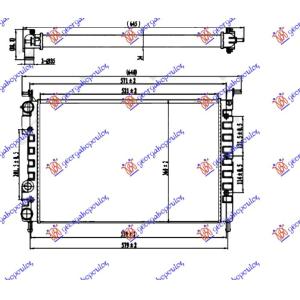 HLADNJAK MOTORA 1.6 BENZIN (52x34.9x34)-00 FIAT PALIO (1999-2004) (OEM: 46417050)