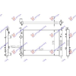 HLADNJAK MOTORA 1.9 D-JTD (520x378x23)00- FIAT PALIO (1999-2004) (OEM: 46827249)