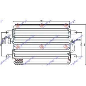 HLADNJAK KLIME 1.6 BENZIN (48x35x25) FIAT PALIO (1999-2004) (OEM: 46459888, 46766594, 46766830)