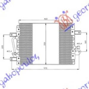 HLADNJAK KLIME 1.7 TD/1.9 D (48x35x25) FIAT PALIO (1999-2004) (OEM: 46481290)