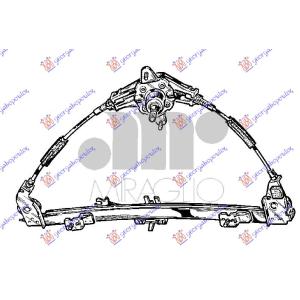 PODIZAC PREDNJEG PROZORA MEHANICKI 5 VRATA A KVALITET Leva str. FIAT PALIO (1999-2004) (OEM: 46446913)
