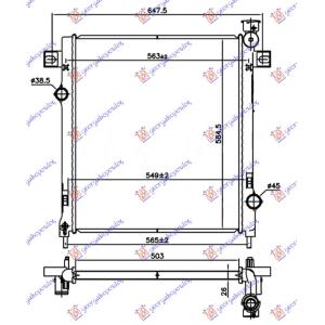 HLADNJAK 3.7i BENZIN MANUAL-AUTOMATIK (500x610x26) JEEP CHEROKEE (LIBERTY) (2008-2014) (OEM: 68033227AA, K68033227AA)