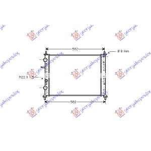 HLADNJAK MOTORA BENZIN ZA SVE BEZ POSUDE SA CEVI 8mm FIAT BRAVO (1995-2002) (OEM: 7767815, 71735369)