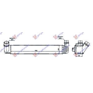 HLADNJAK INTERCOOLERA 2.0TCE BENZIN/1.6-1.9 dCi DIZEL RENAULT SCENIC/GRAND SCENIC (2009-2012) (OEM: 144960022R, 144960734R, 144968116R)