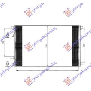 HLADNJAK KLIME BENZIN/DIZEL (61.5x40) RENAULT SCENIC (2008-2012) (OEM: 8200115543)