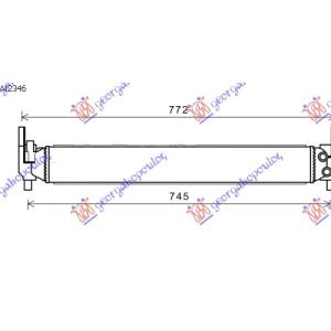 HLADNJAK DODATNI 1.2-1.4 BENZIN (64.5x88x56) VW POLO (2009-2014) (OEM: 6R0145805E, 6R0145805H)