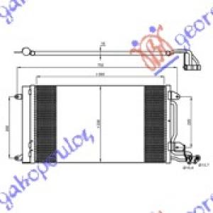 HLADNJAK KLIME BENZIN/DIZEL (580x350x16) (NRF) VW POLO 2009-2014 (6R1) (OEM: 6C0816411B, 6R0820411D, 6R0820411G)