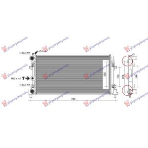 HLADNJAK MOTORA 1.2/1.6 12/16V - 1.2/1.6 TDi (65x34) (VALEO) VW POLO 2009-2014 (6R1) (OEM: 6R0121253L)