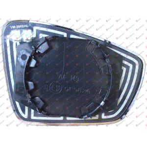 STAKLO RETROVIZORA SA GREJACEM (ASFERICN Leva str. VW POLO (2009-2014) (OEM: 6R0857521C, 6R0857521F)