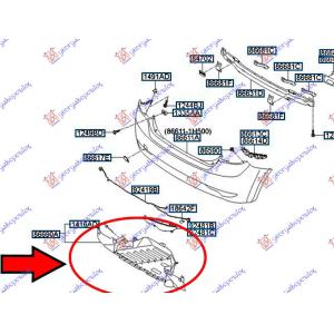 LAJSNA ZADNJEG BRANIKA DONJA (O) KIA CEED 3D (2007-2010) (OEM: 86690-1H200, 866901H200)