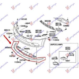 SPOJLER PREDNJEG BRANIKA KIA CEED 3D (2007-2010) (OEM: 86591-1H200, 865911H200)