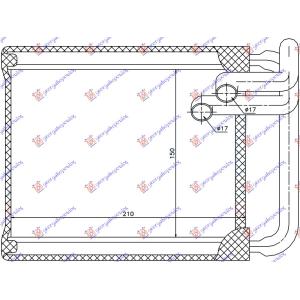 GREJAC KABINE (150x210x27) KIA CEED 3D (2007-2010) (OEM: 97138-2L000, 971382L000)