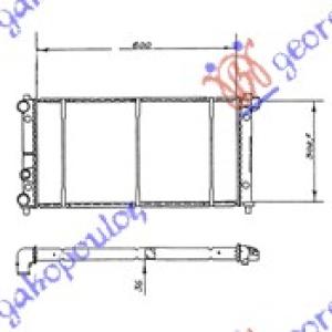 HLADNJAK.MOTORA 1.2-1.5cc(60x32) SEAT IBIZA (1986-1989) (OEM: SE021117002B, SE021117002D)