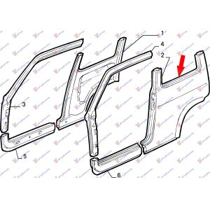 ZADNJI BLATOBRAN Leva str. FIAT CINQUECENTO (1993-1998) (OEM: 5891617)