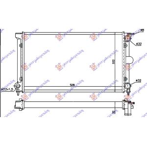 HLADNJAK MOTORA BENZIN-DIZEL +A/C (52.5x32x3.4) SEAT TOLEDO (1991-1995) (OEM: 1L0121253B, 1L0121253L)